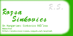 rozsa sinkovics business card